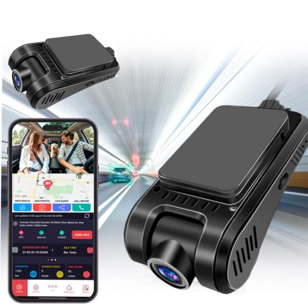 Acumen Track Dashcam Z1 4G, 1080P Full HD Recording, Real-Time GPS Tracking, SOS Button, Collision Alarm & Recording, Driving Behaviour Monitoring, 256GB SD Card Support, Loop Recording