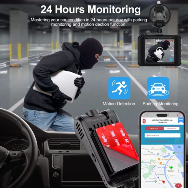 Acumen Track Dashcam Z1 4G, 1080P Full HD Recording, Real-Time GPS Tracking, SOS Button, Collision Alarm & Recording, Driving Behaviour Monitoring, 256GB SD Card Support, Loop Recording - Image 3